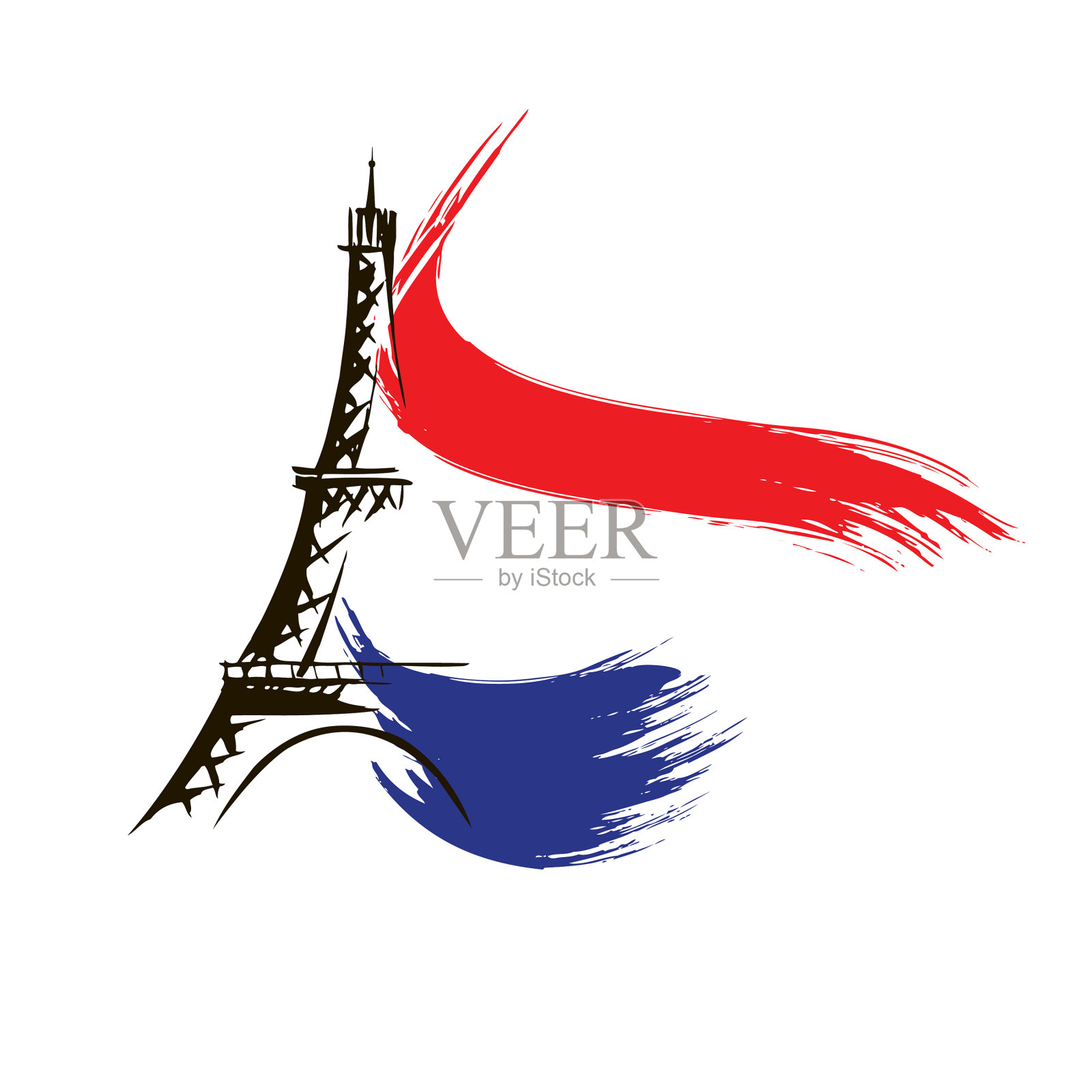 埃菲尔铁塔，法国巴黎，白皑皑设计元素图片