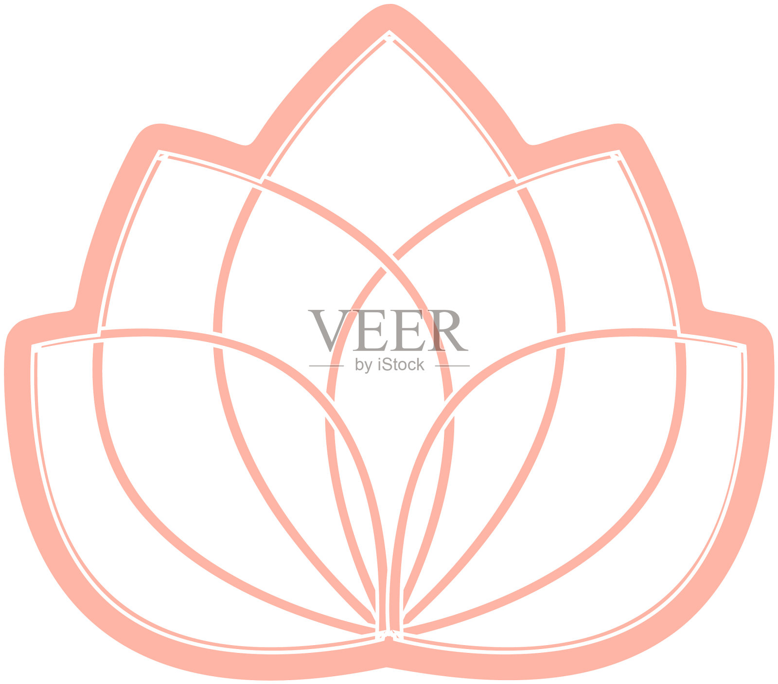 莲花图标或和谐图标孤立在股票上设计元素图片