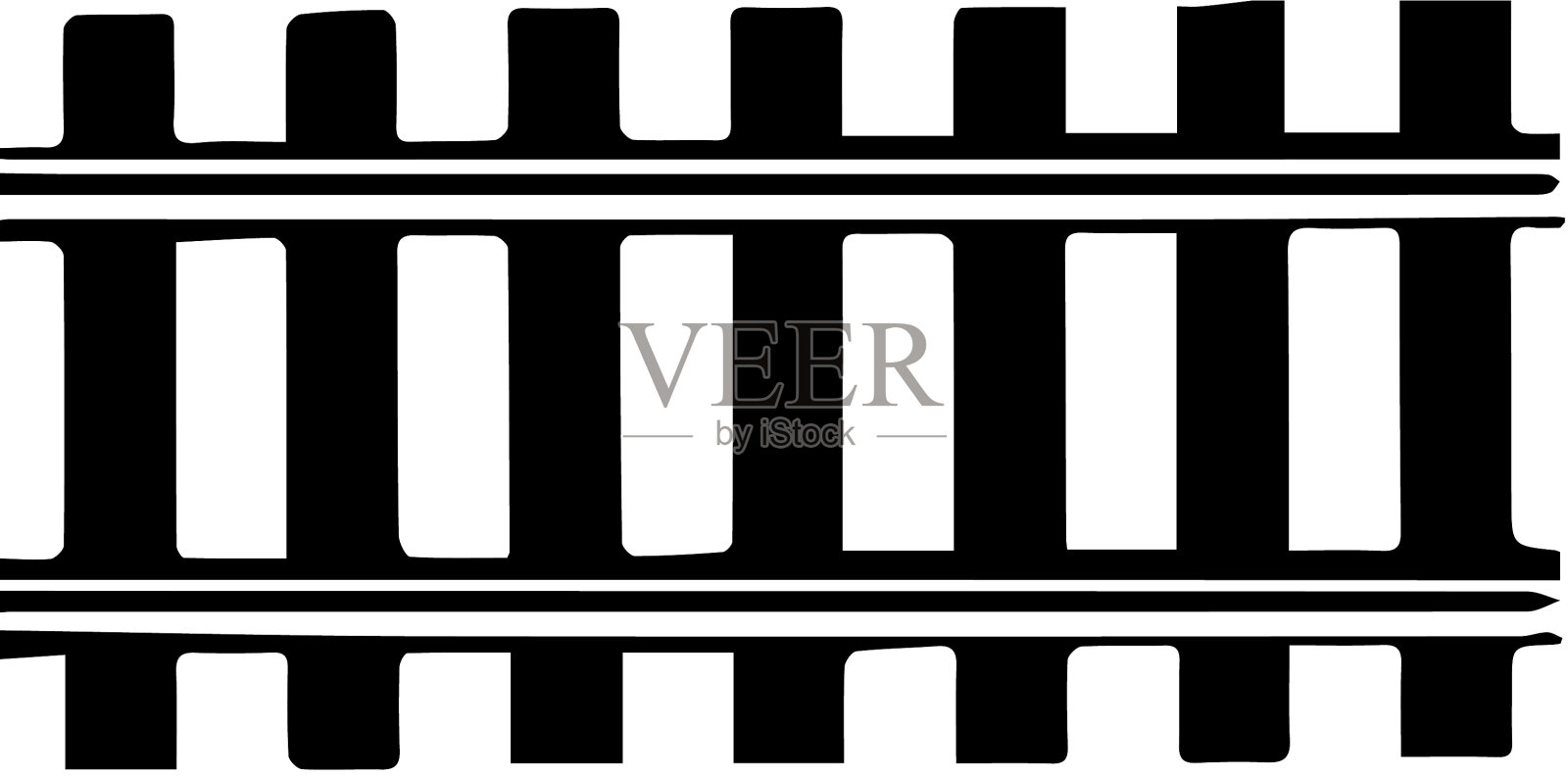 白色背景上的铁路标志插画图片素材