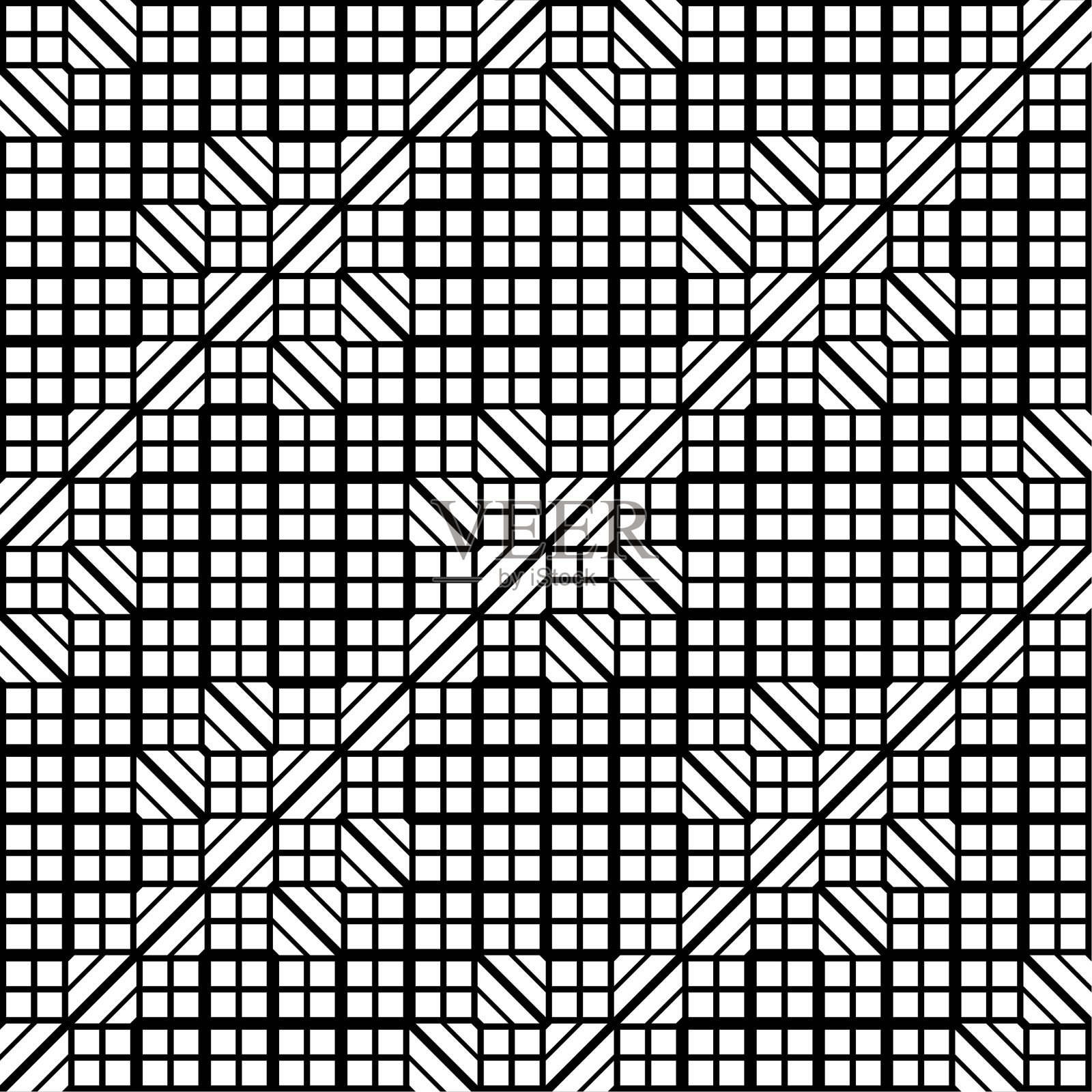 设计无缝单色光栅图案插画图片素材