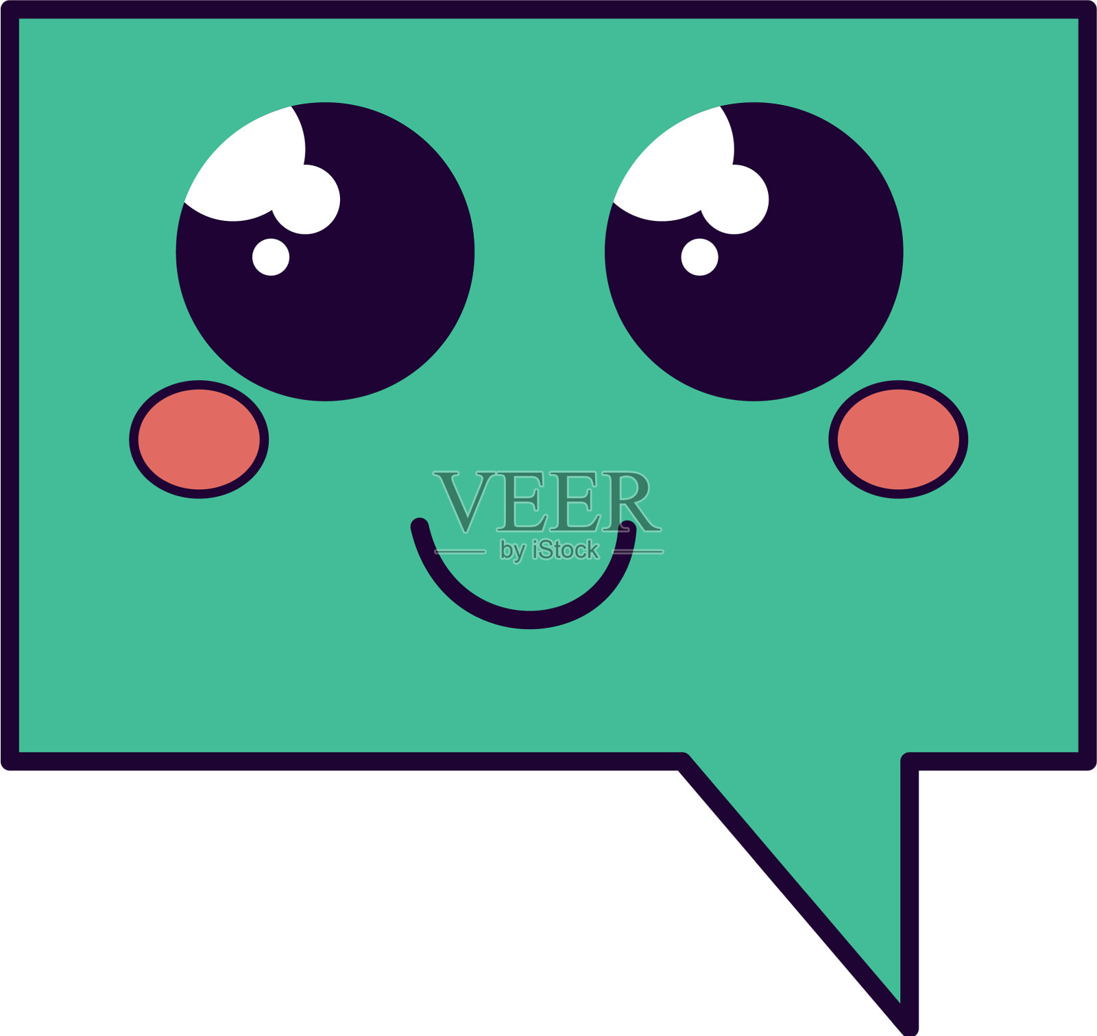 语音泡泡信息卡哇伊字符设计元素图片