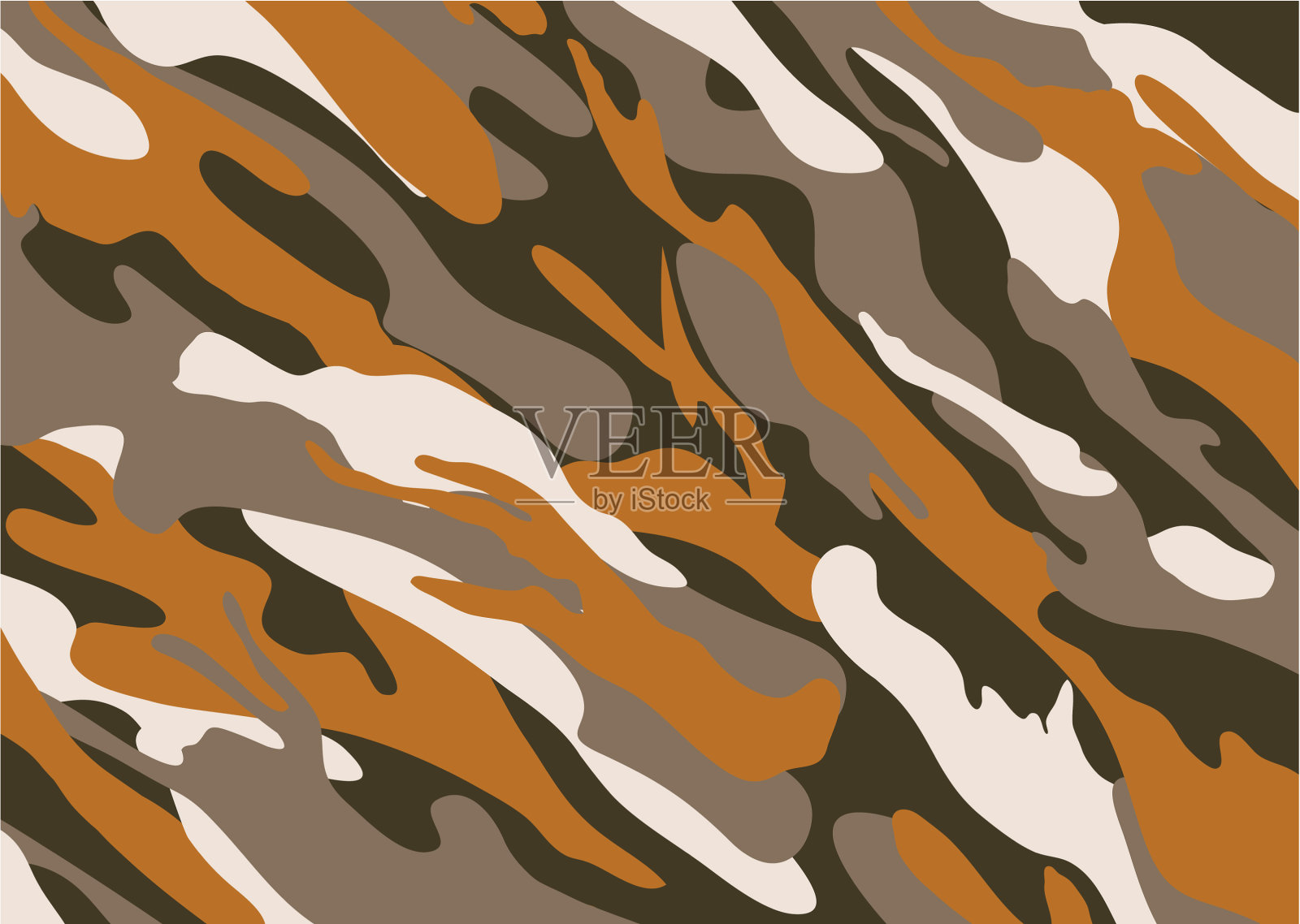 迷彩图案背景形状的树叶插画图片素材