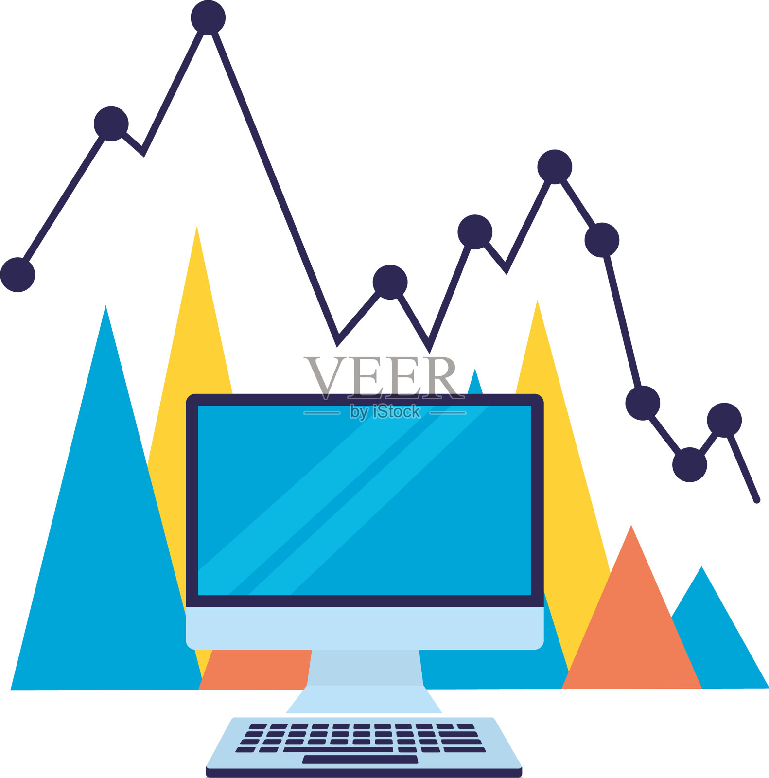 商业计算机图形虚线设计元素图片