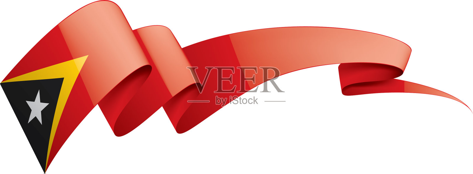 东帝汶国旗上印着白色设计元素图片