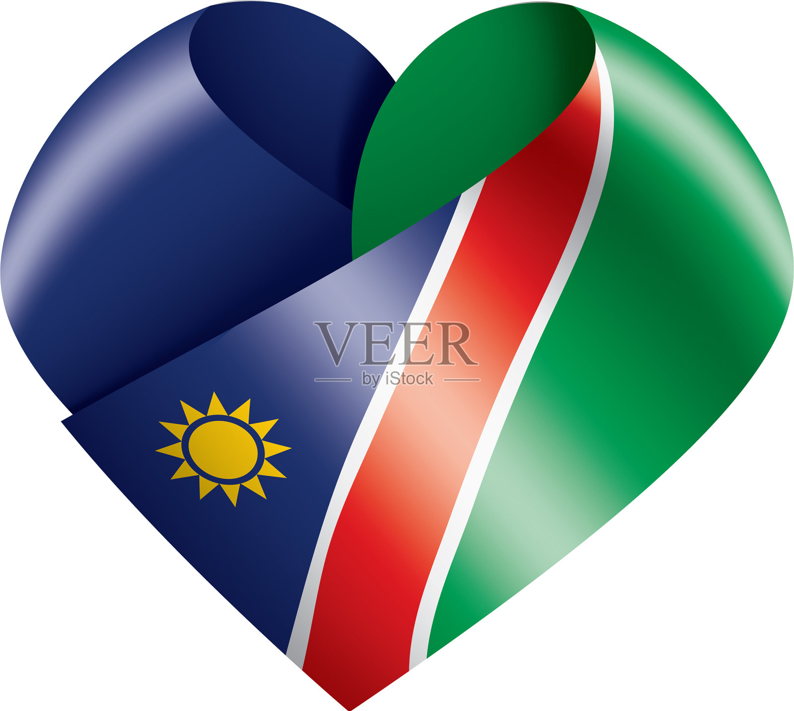 纳米比亚国旗上有白色设计元素图片