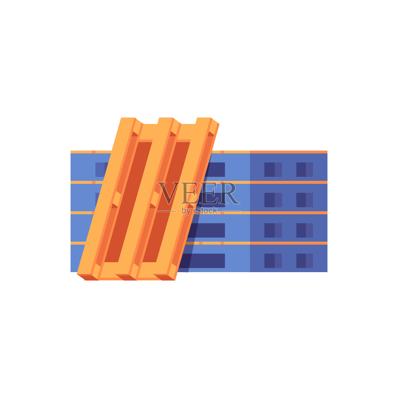 仓库储存托盘运输平台设计元素图片