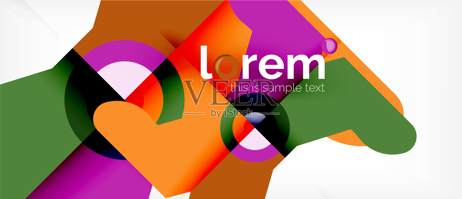 抽象圆形元素构成背景插画图片素材