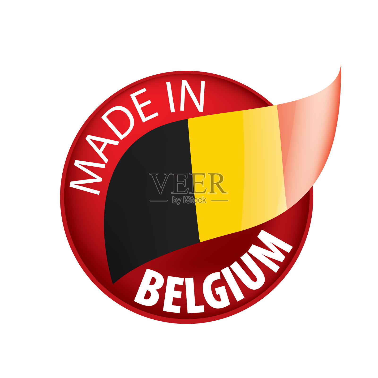 比利时国旗上有白色设计元素图片