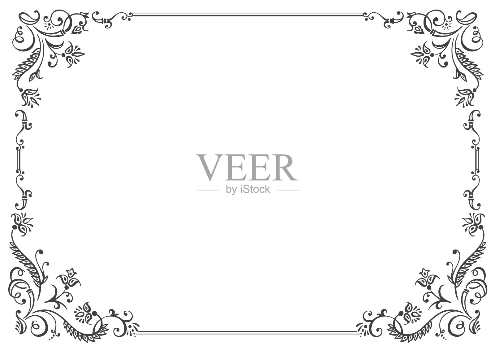 书法画框及书页装饰设计元素图片