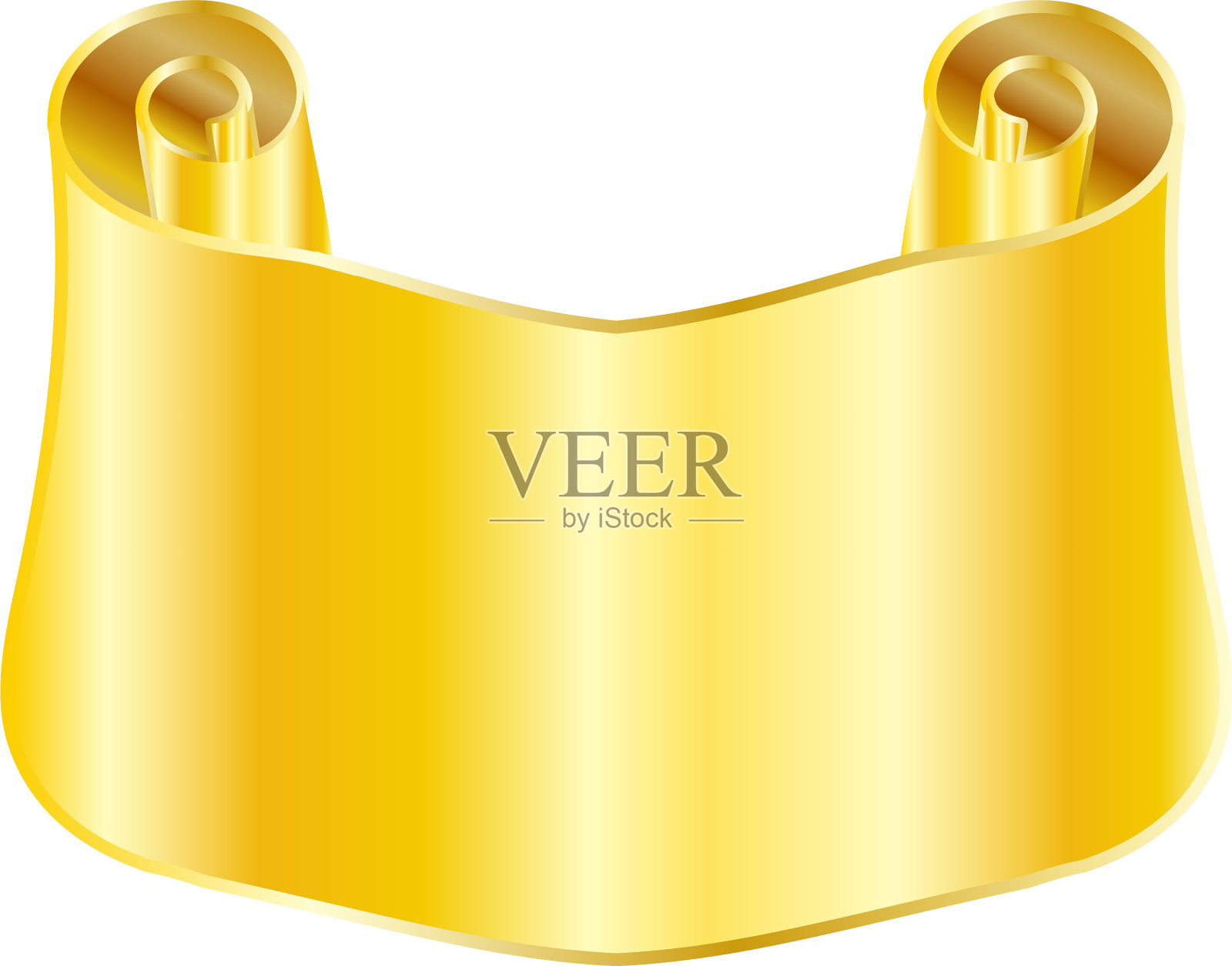 金纸标题卷轴插画图片素材