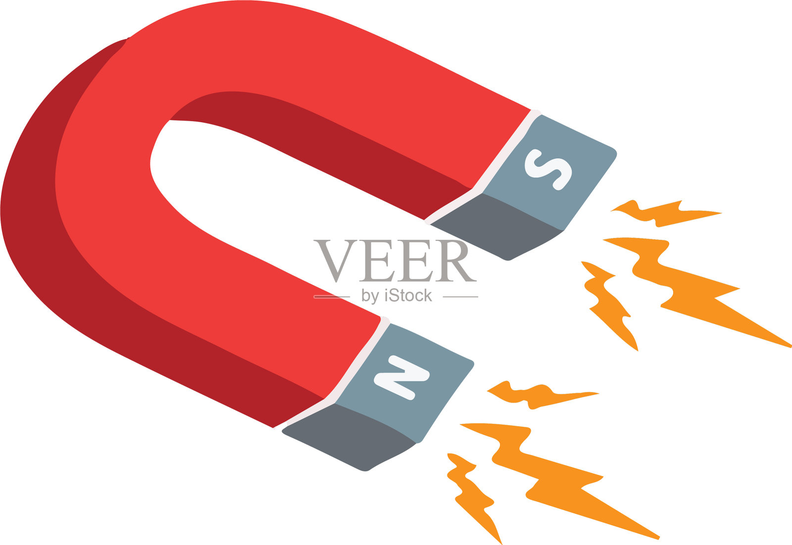 磁性图标上的白色背景设计元素图片