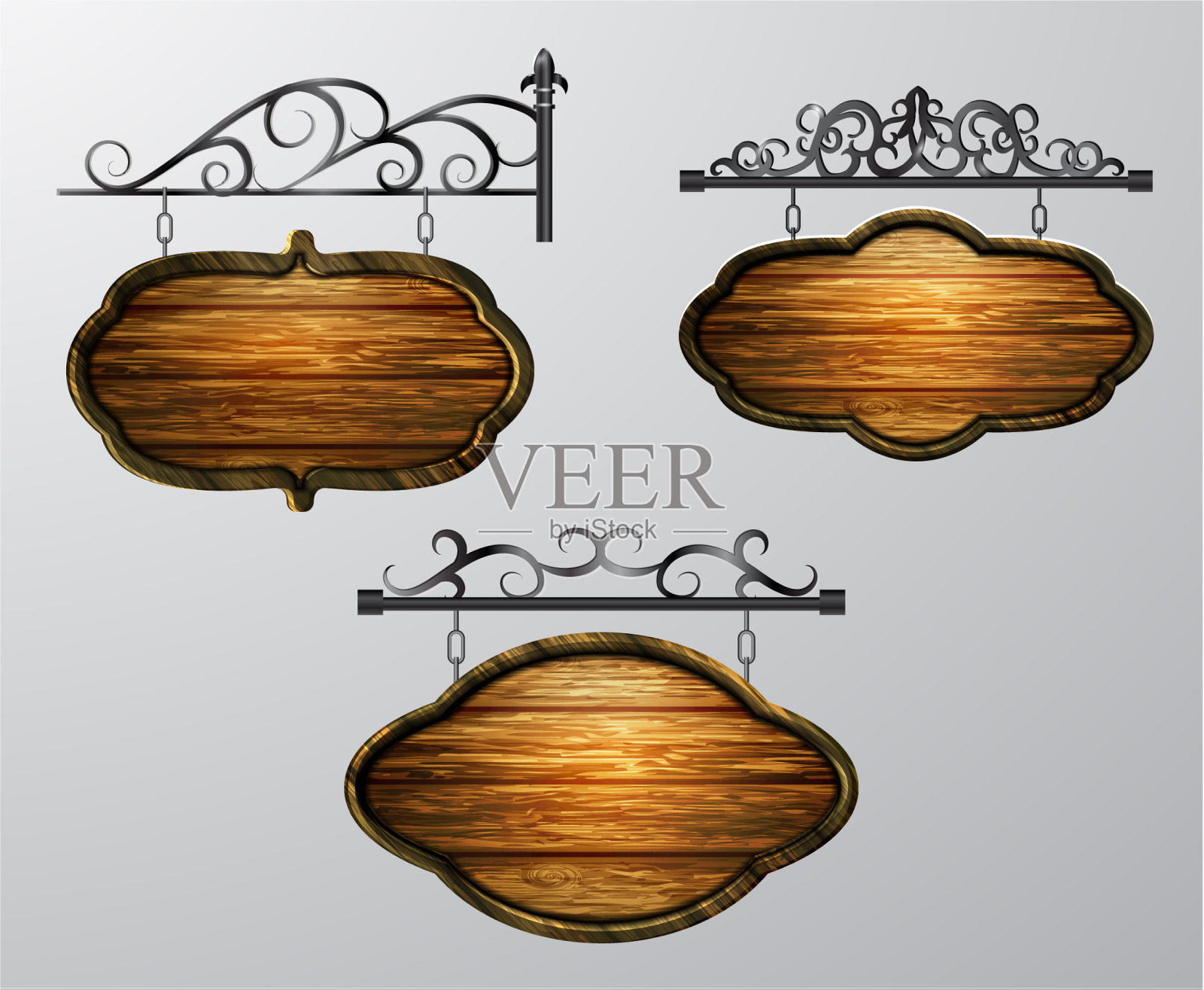 挂木板为木制品插画图片素材