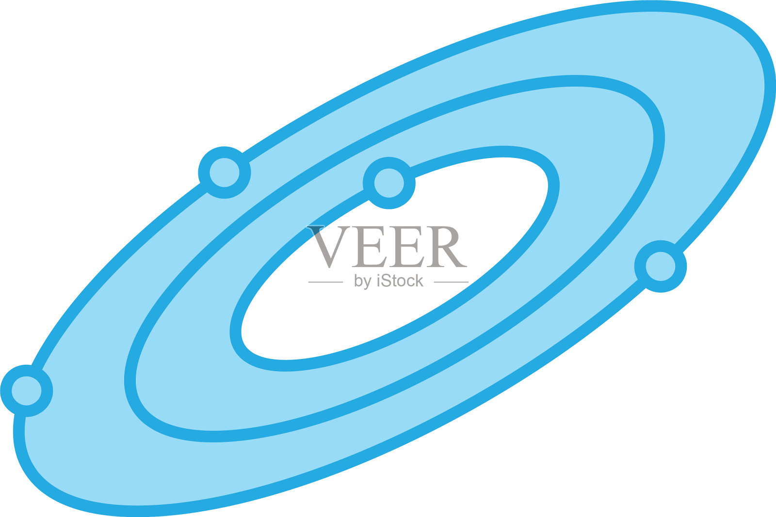 完美的蓝色色调图标或象形图上的白色设计元素图片