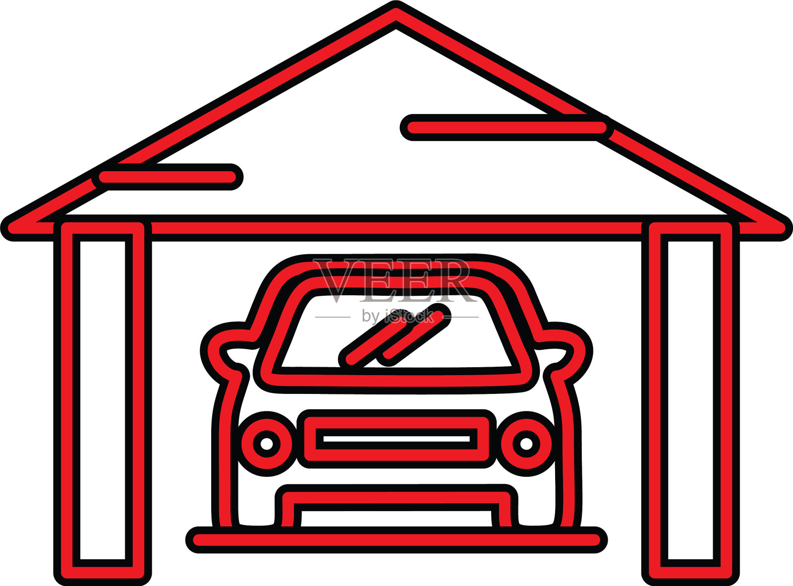 举完美的图标或pigtogram在填充风格设计元素图片