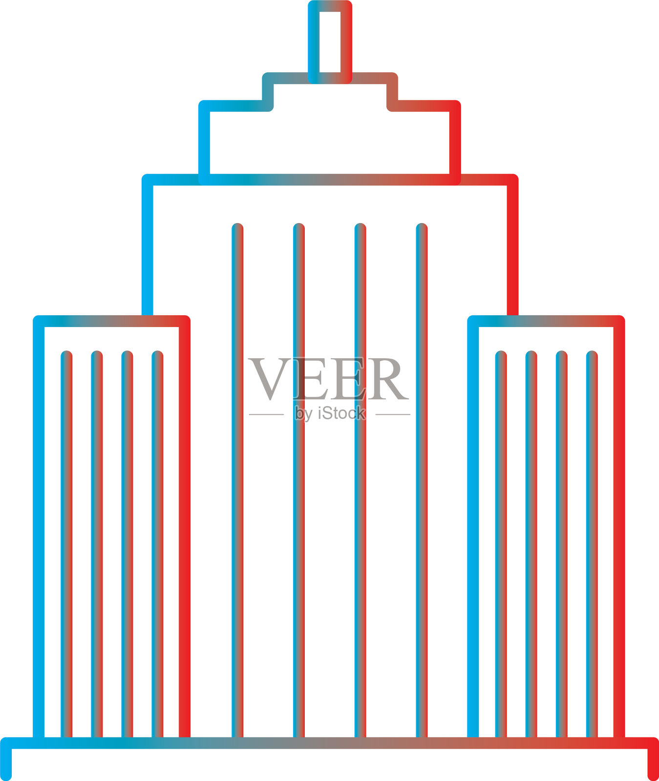 线条梯度完美的图标或pigtogram设计元素图片