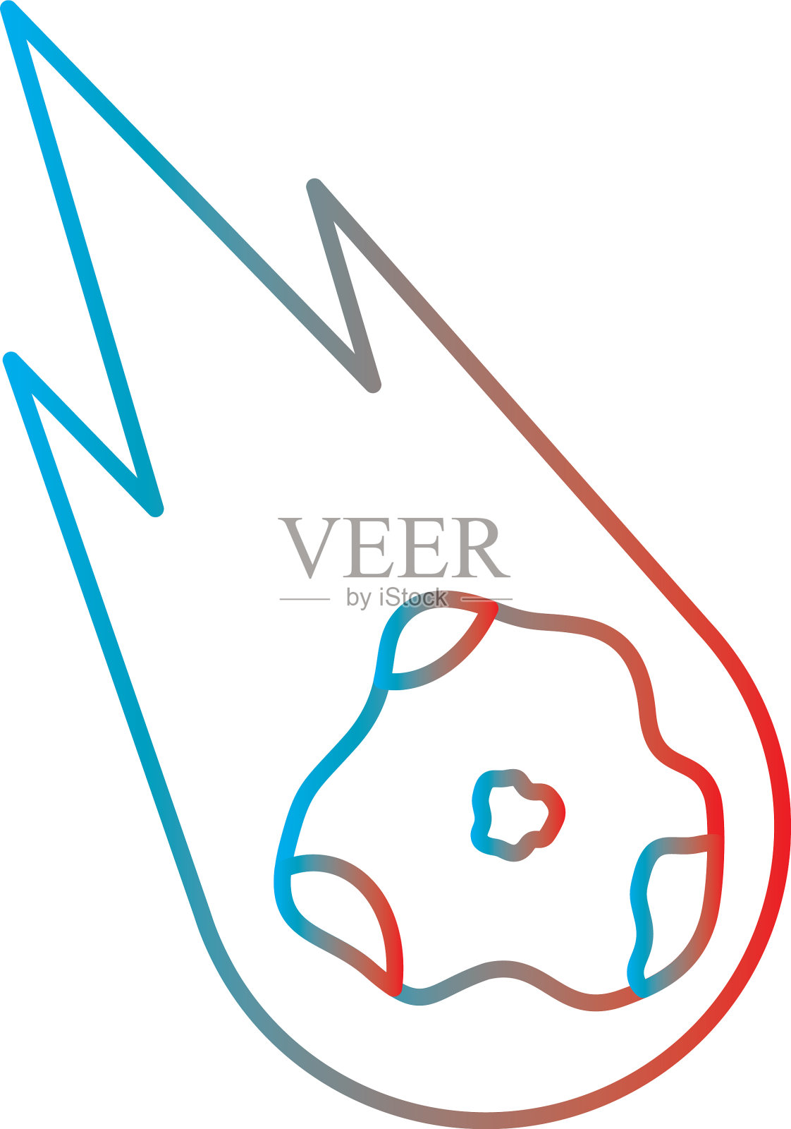 线条梯度完美的图标或pigtogram设计元素图片