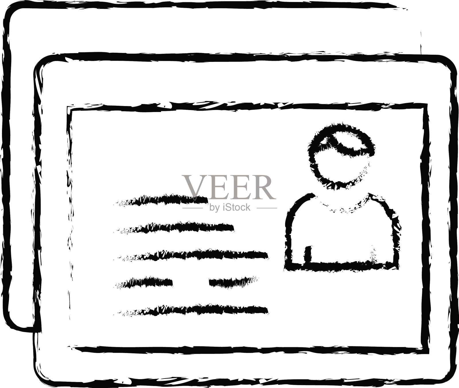 粗线完美的图标或pigtogram设计元素图片