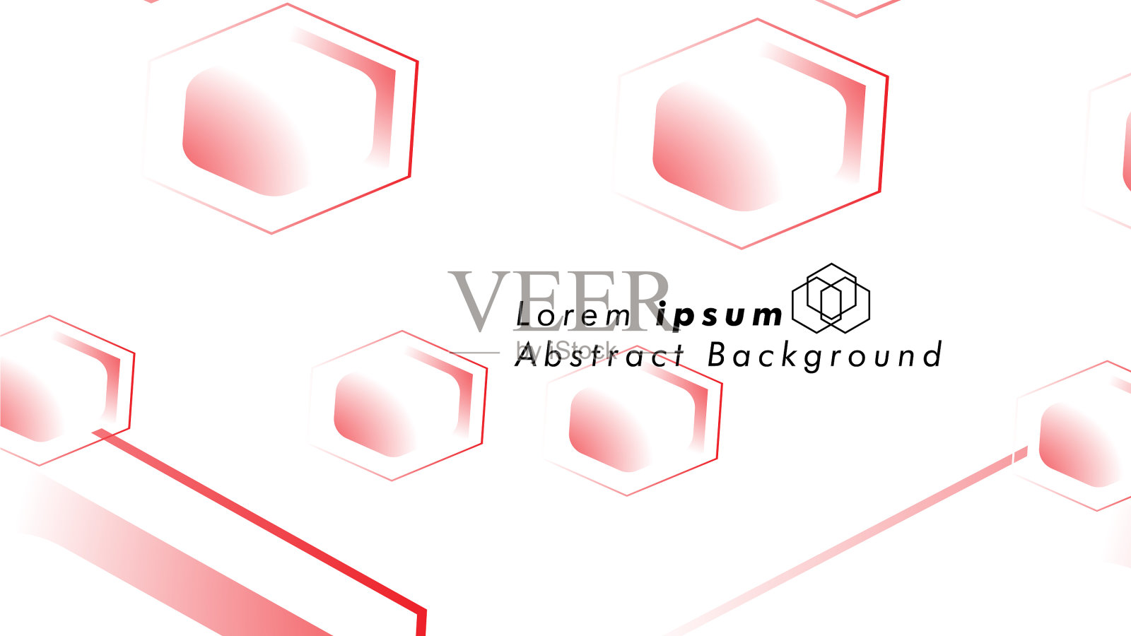 六边形的抽象背景概念插画图片素材