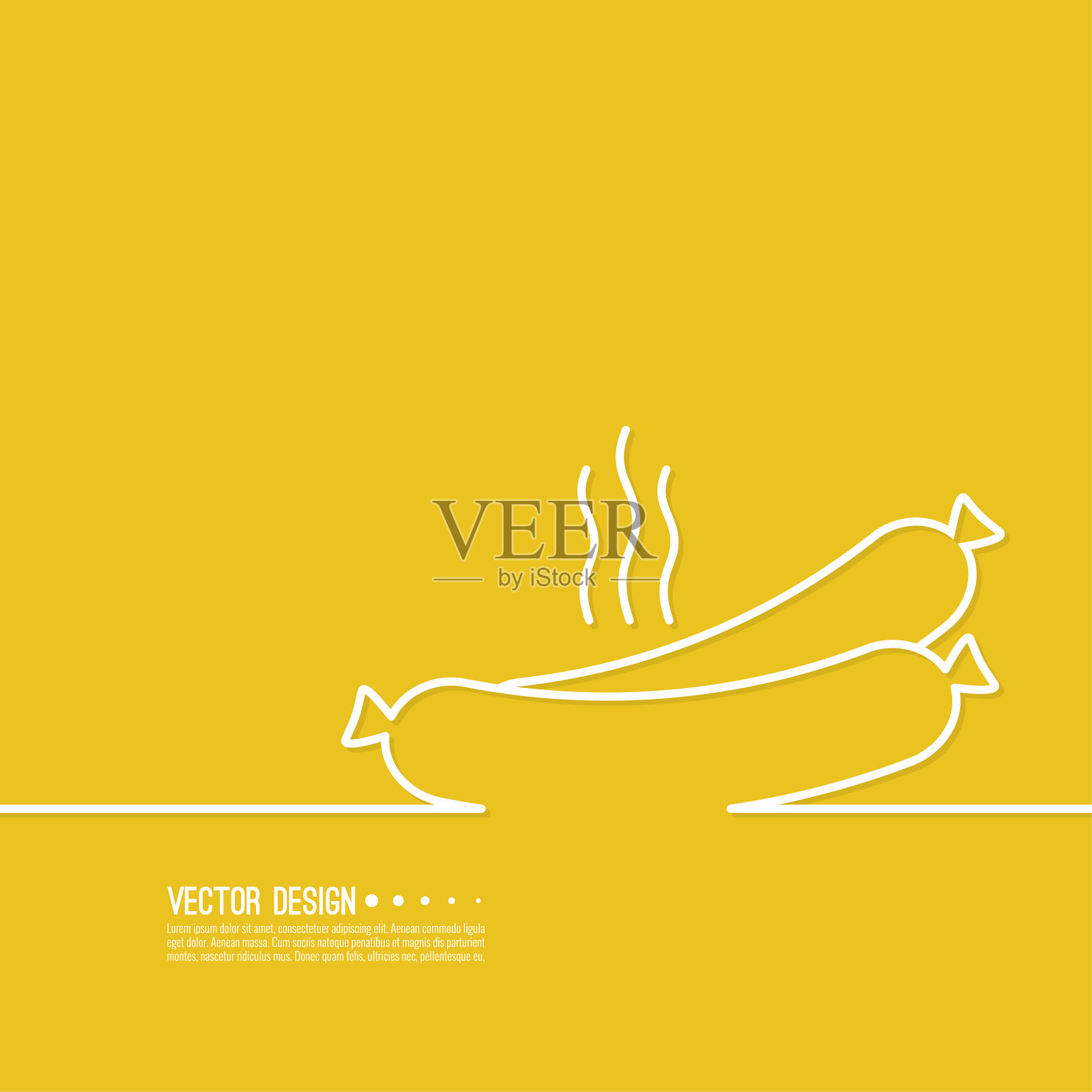 熟热炸香肠插画图片素材