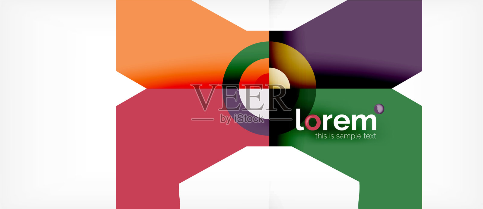 几何色彩的形状构成抽象插画图片素材