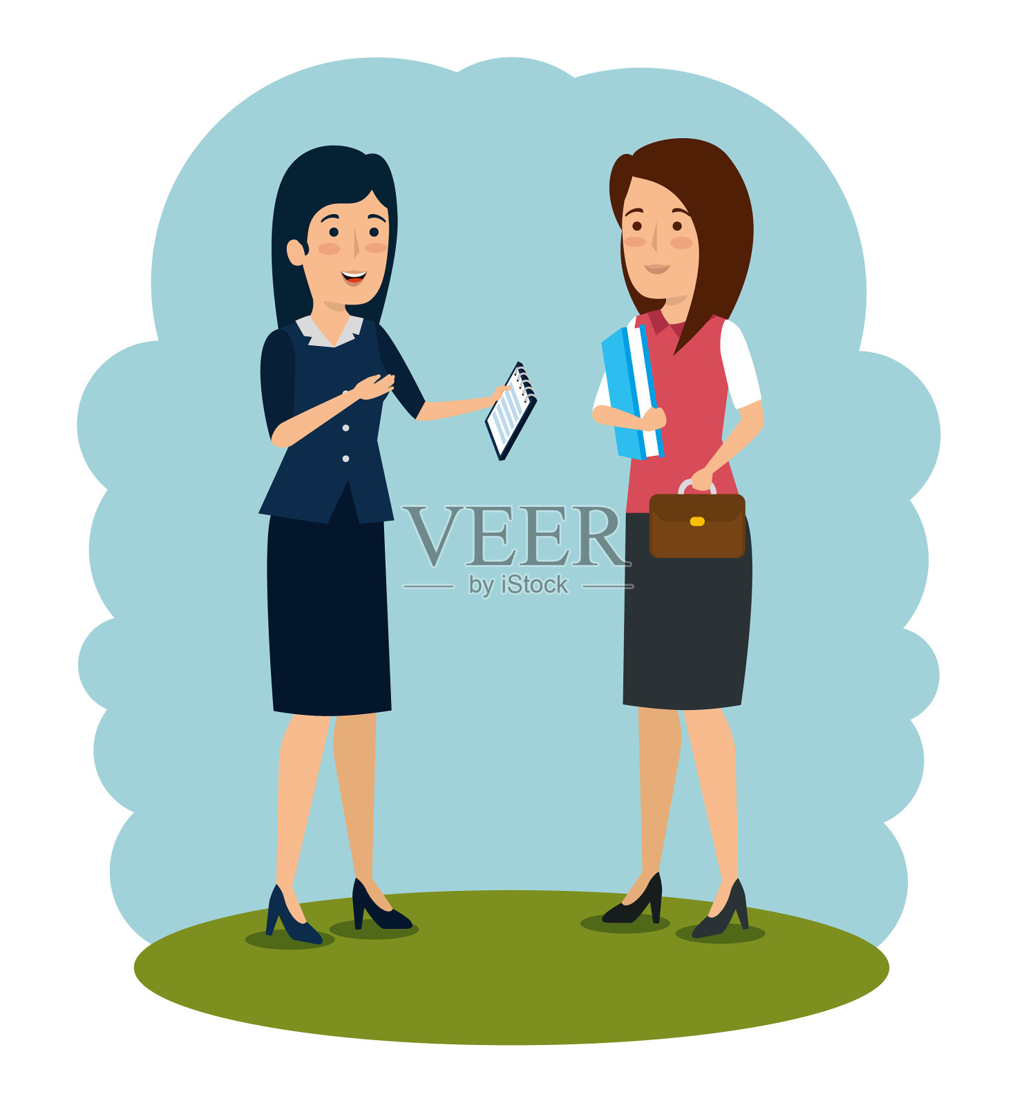 专业的商业女性团队战略计划设计元素图片