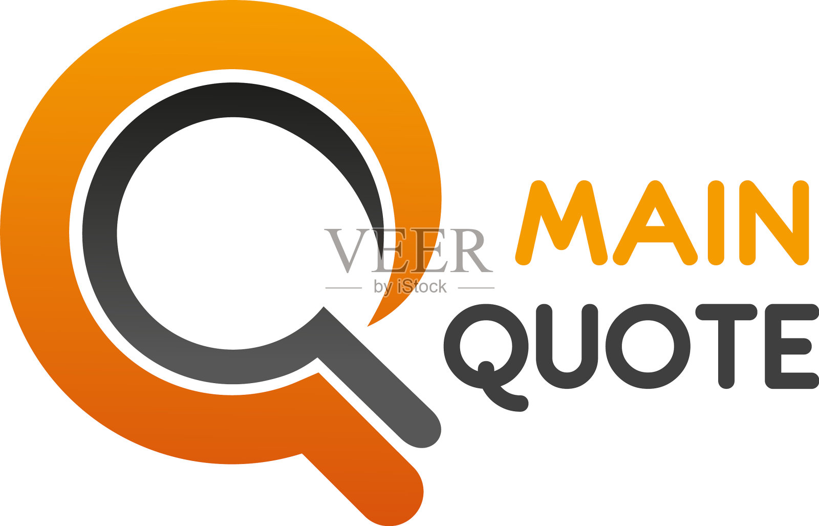 图标字母q为主要报价插画图片素材