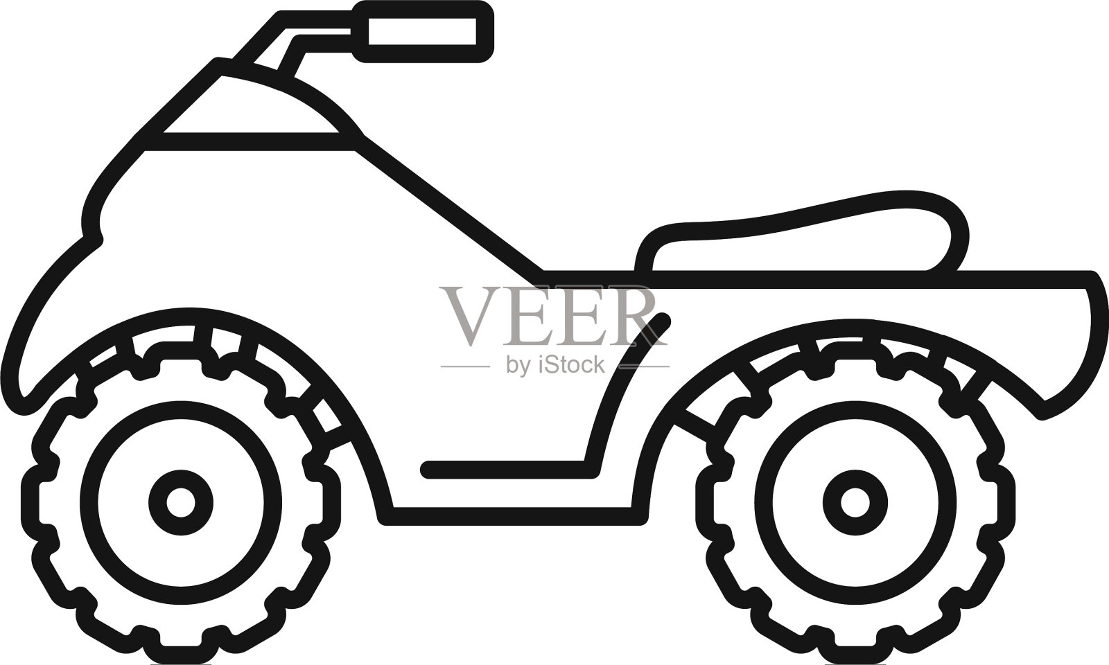 长四轮车图标轮廓风格设计元素图片