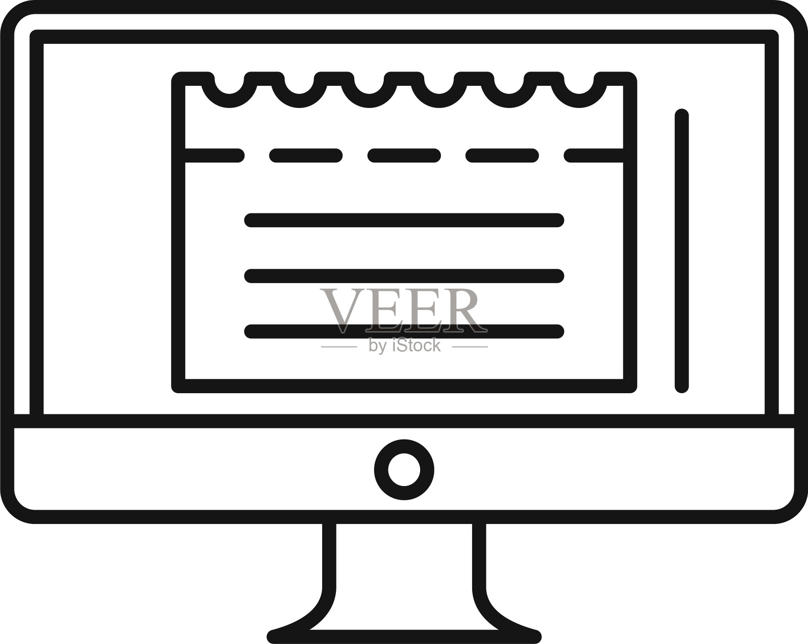 网络资金收据图标轮廓风格图标素材