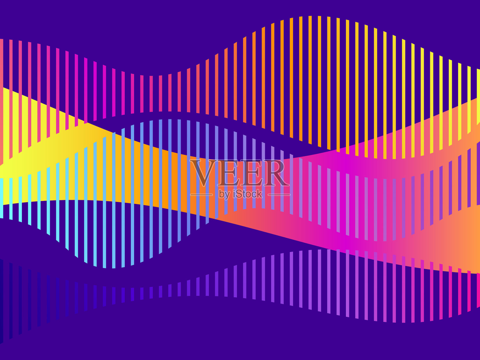 液体波紫色梯度的现代趋势设计模板素材