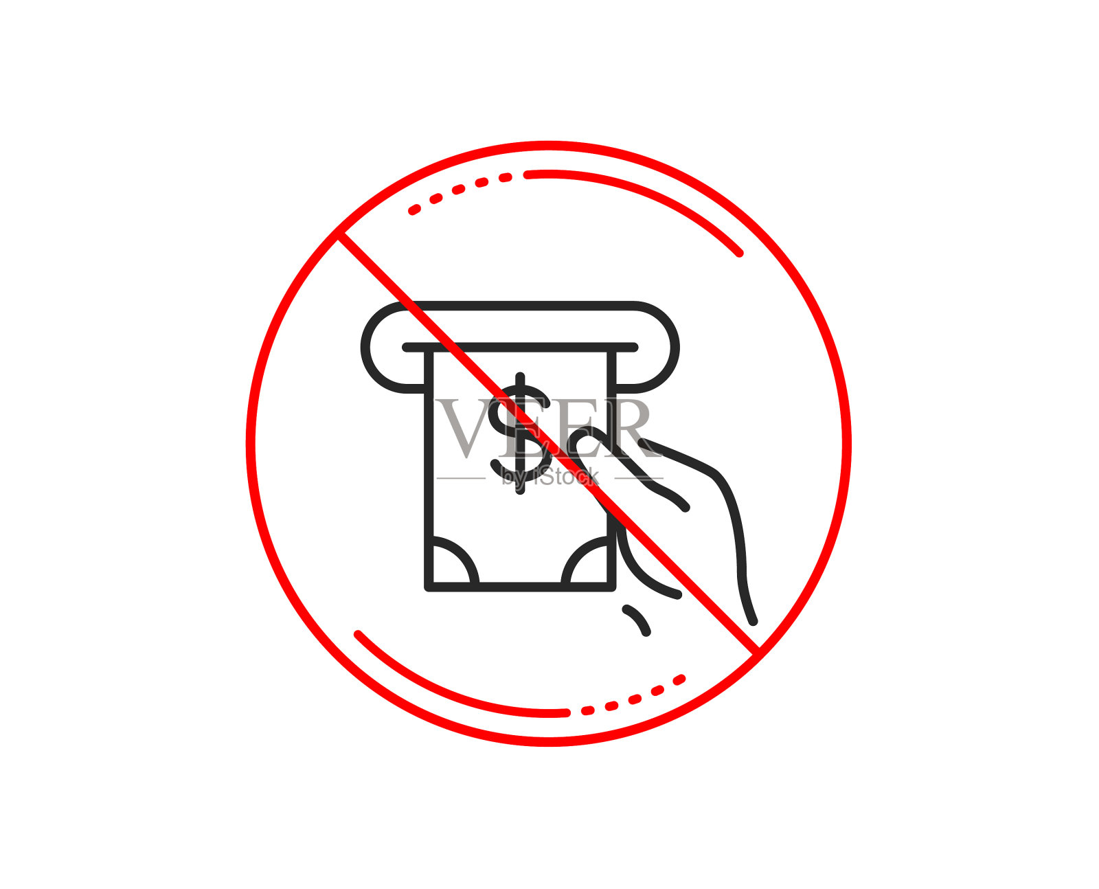 现金线图标银行货币图标素材