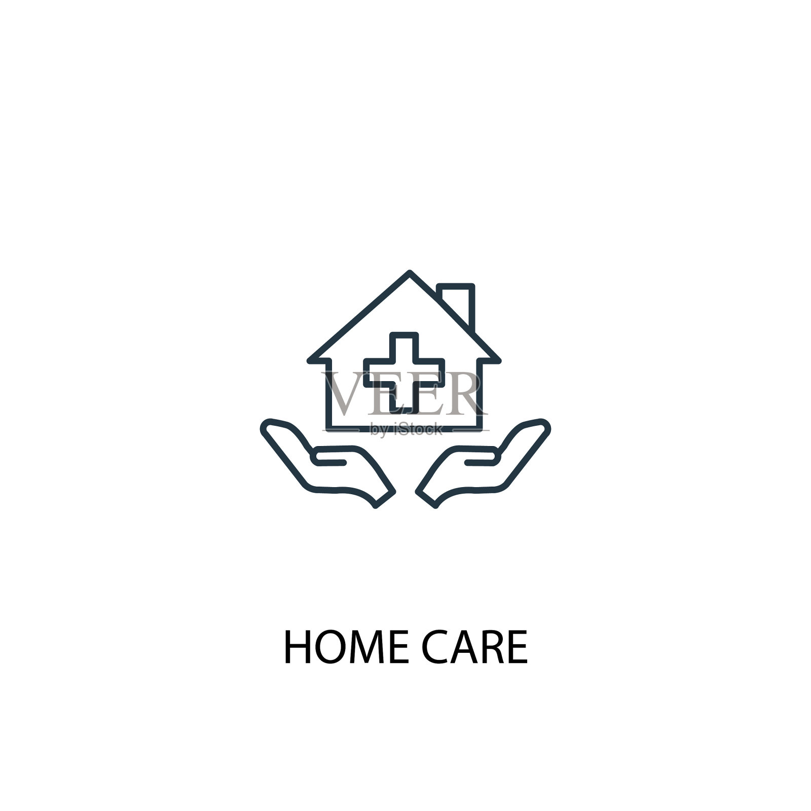 家居护理概念线图标简约元素图标素材