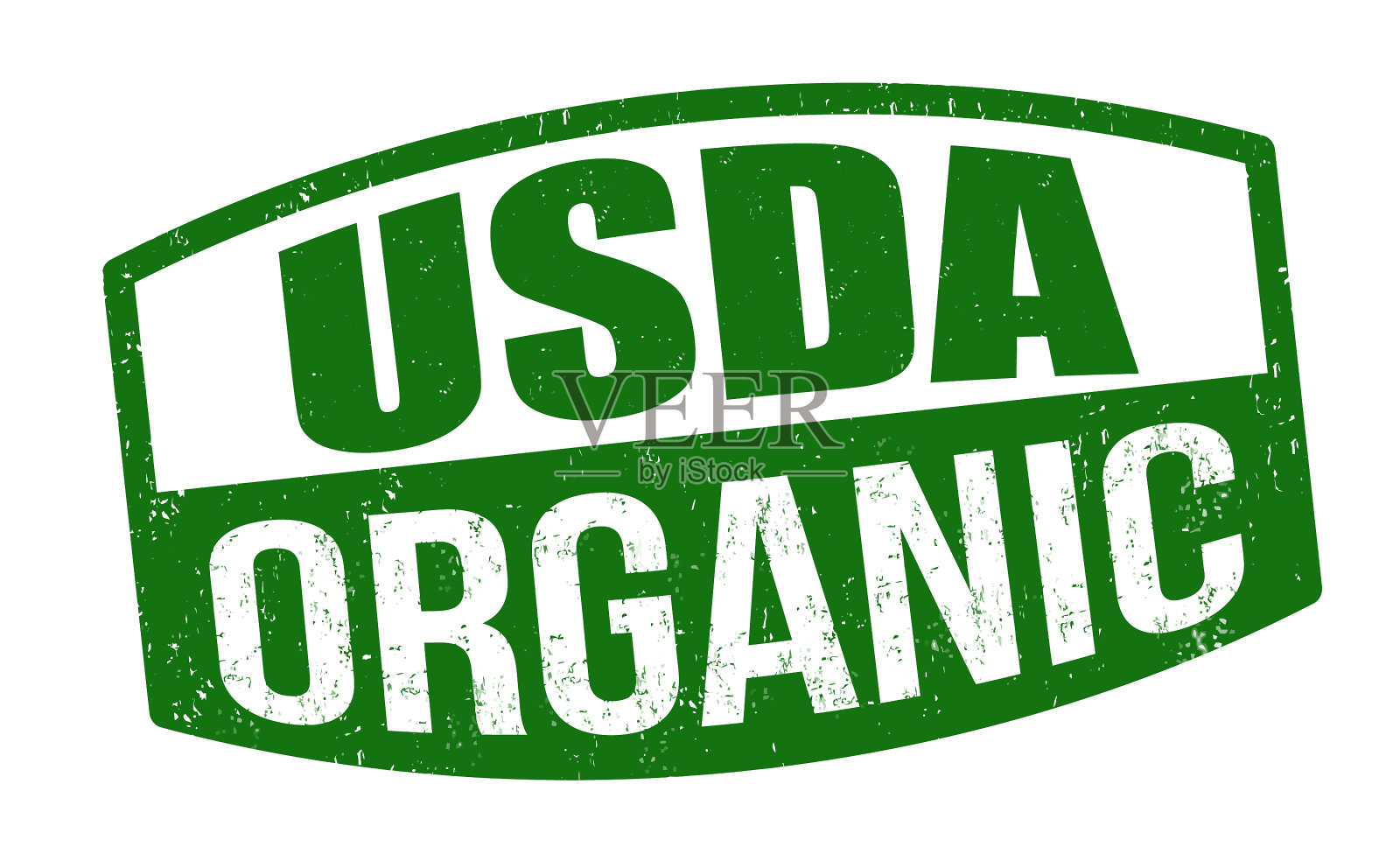 美国农业部有机标志或印章设计元素图片