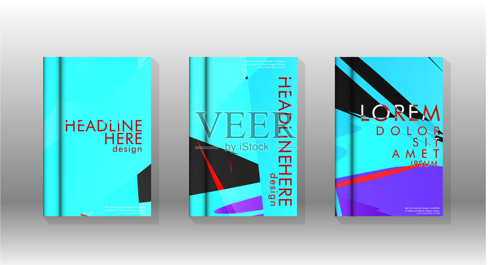 封面书与几何设计的背景插画图片素材