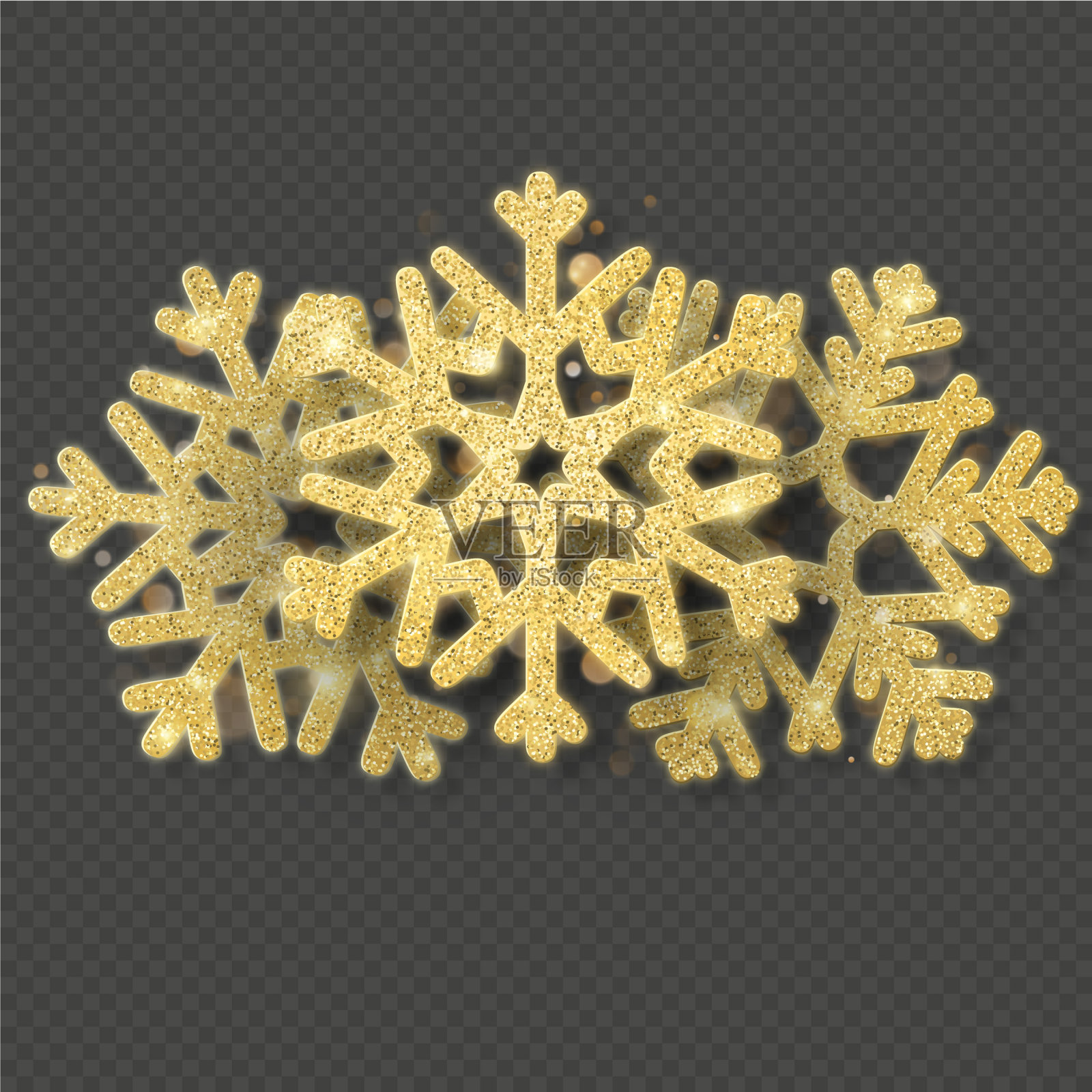 圣诞卡片模板与闪光的黄金插画图片素材