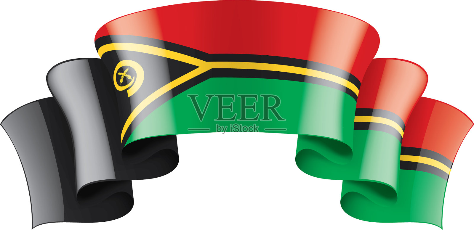 瓦努阿图国旗上的白色设计元素图片