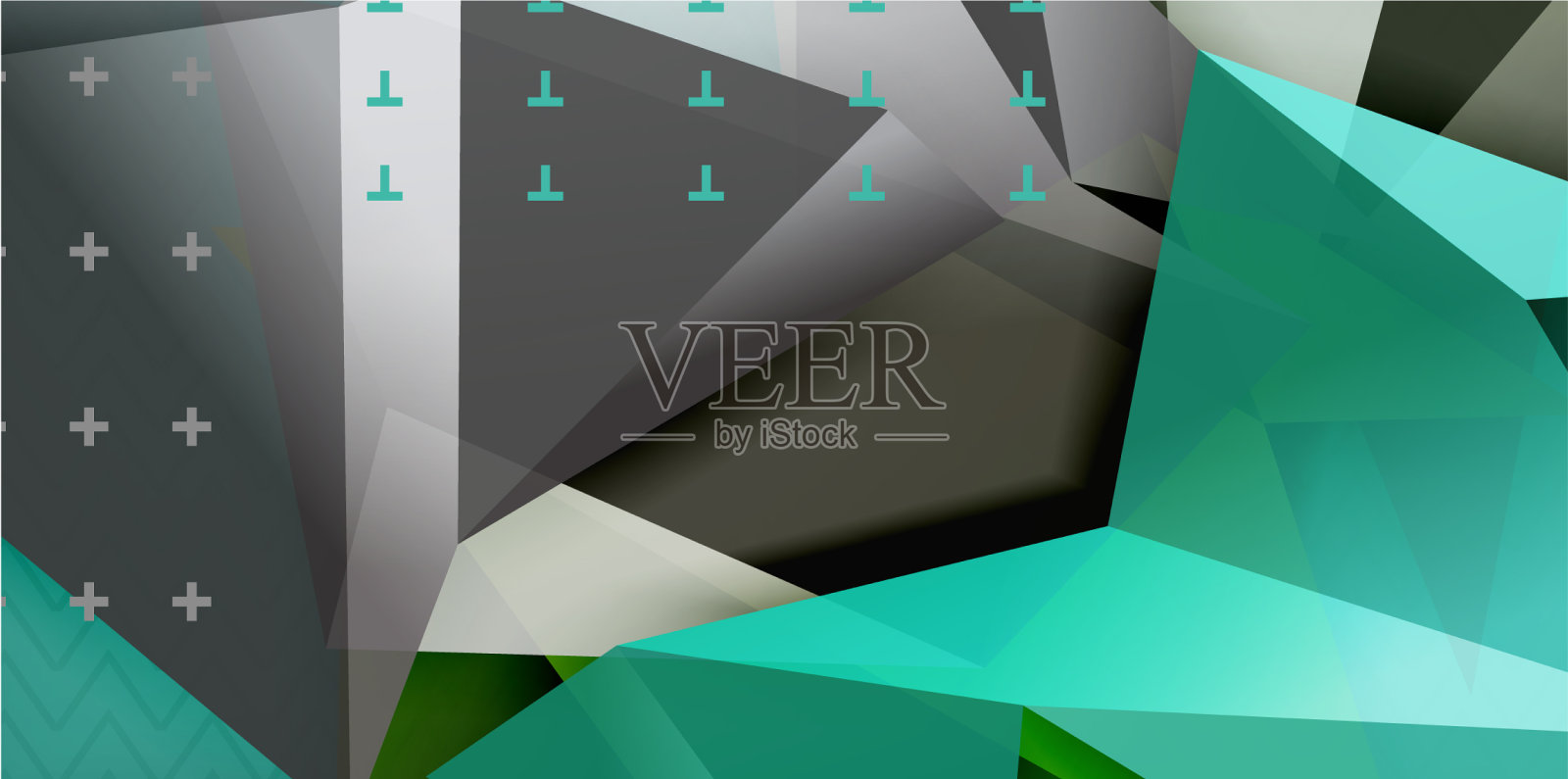 三角形三维几何形状的背景插画图片素材