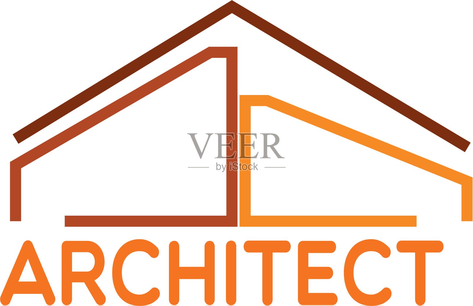 抽象的架构师图标插画图片素材