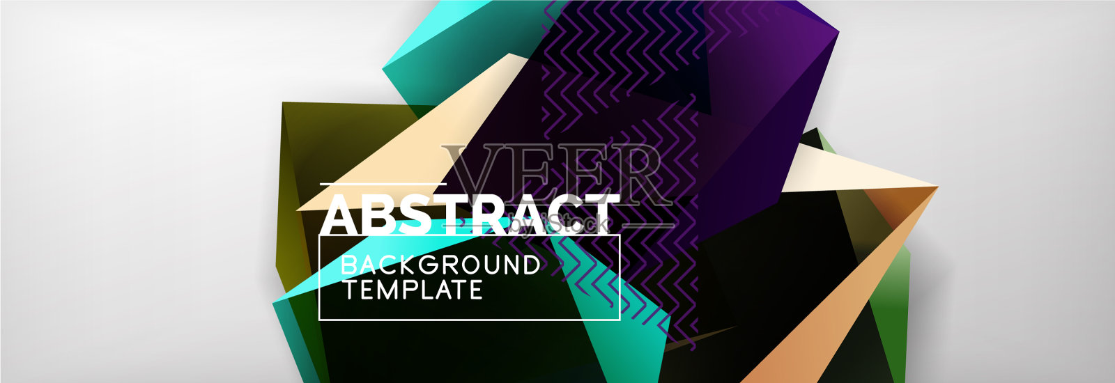 三角形三维几何形状组成插画图片素材