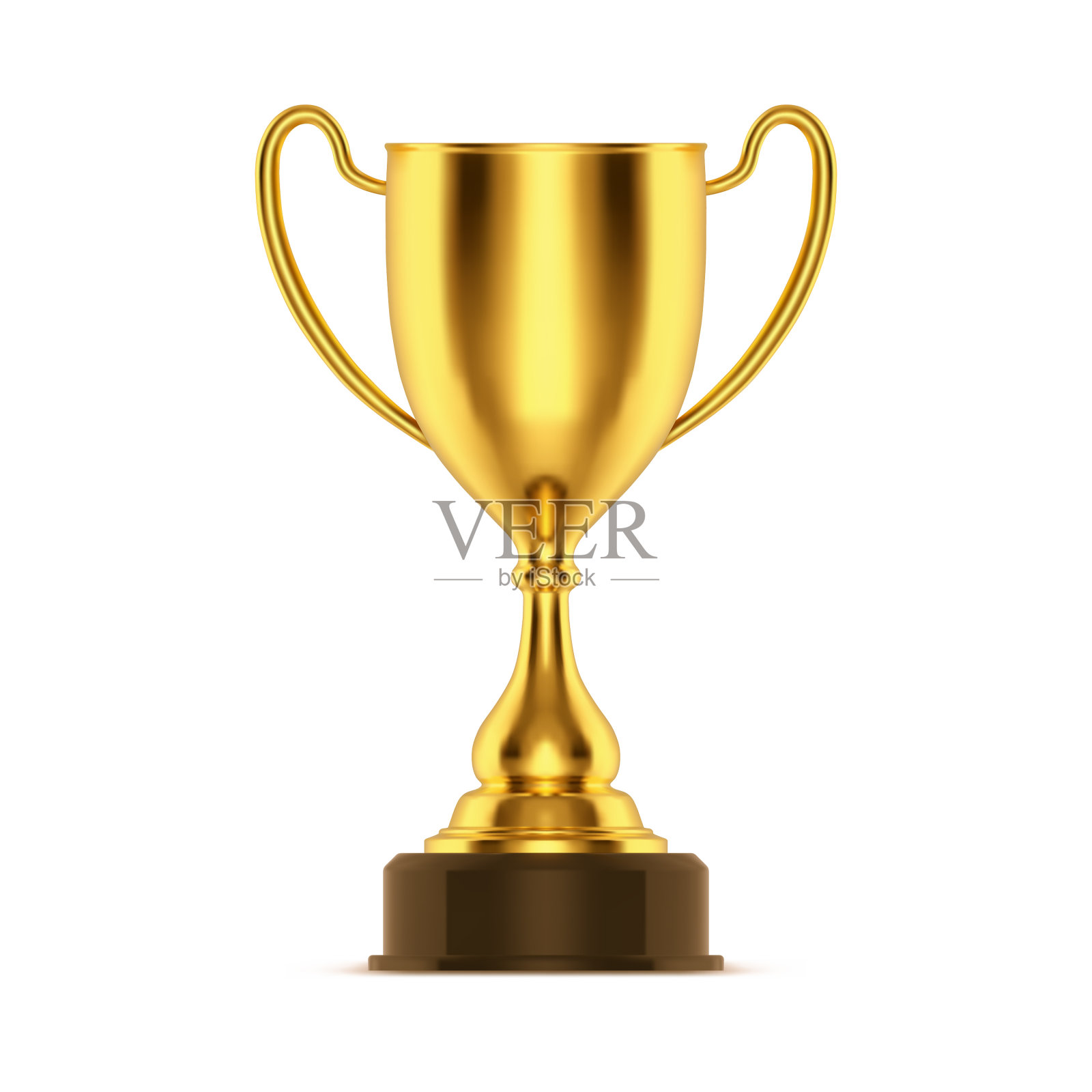 3d黄金奖杯或奖杯的冠军体育奖设计元素图片