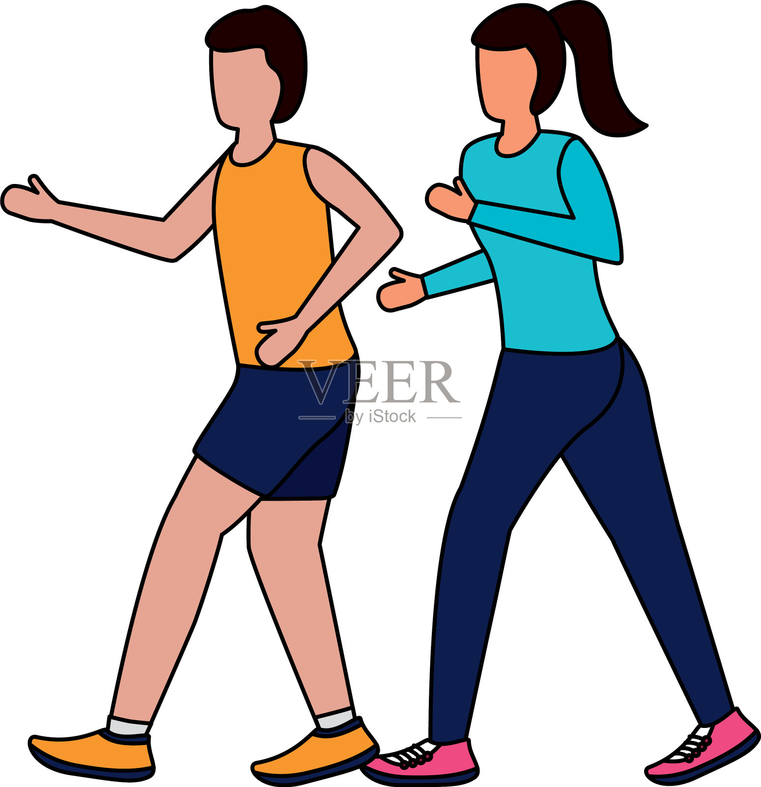 人跑步活动设计元素图片