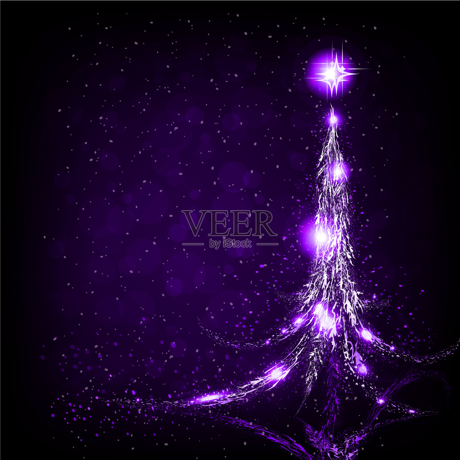 圣诞暗色设计用的是抽象的圣诞插画图片素材