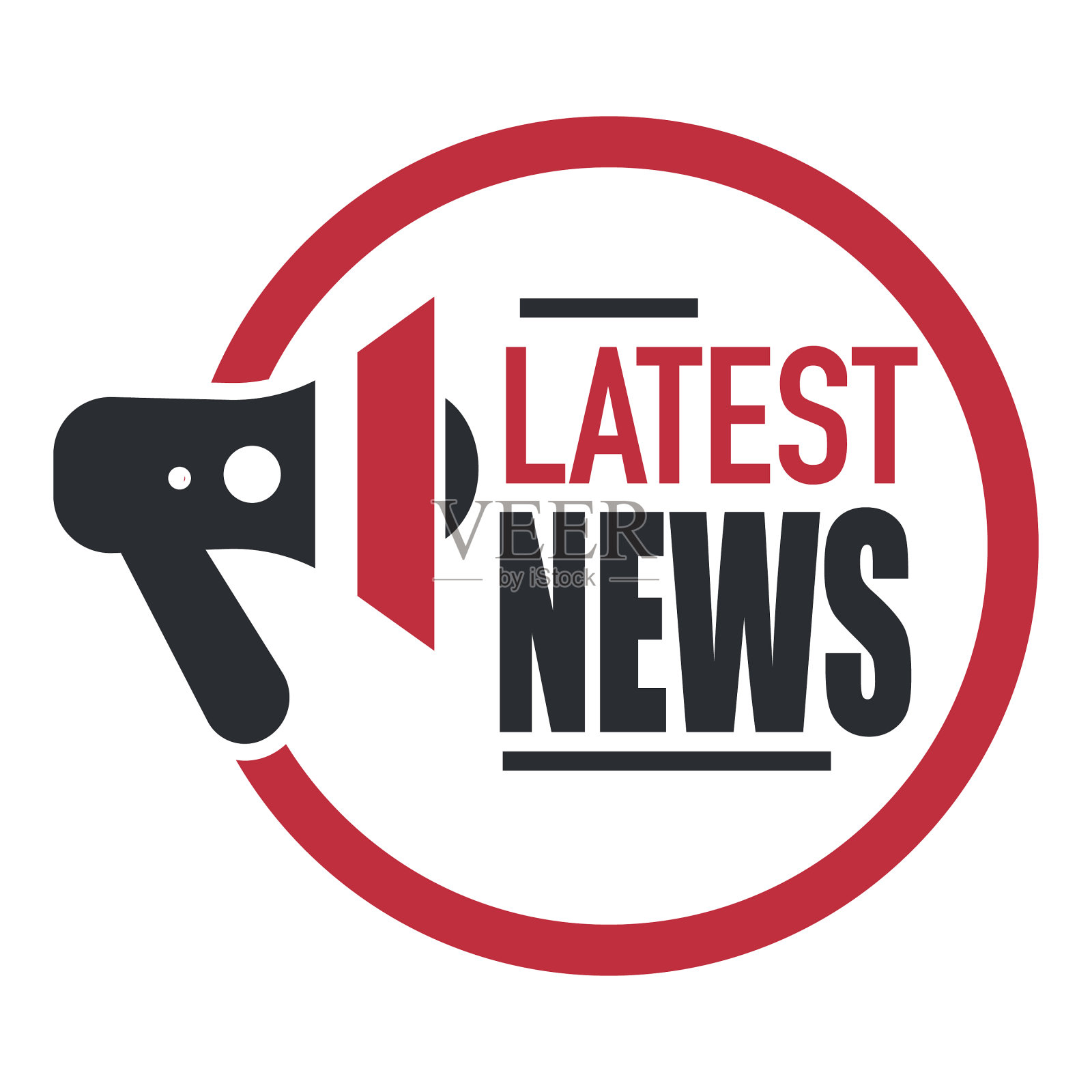 扩音器和最新新闻孤立图标插画图片素材