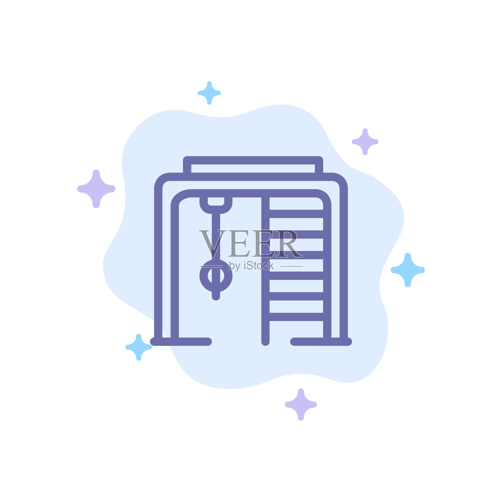 运动环运动游戏上的蓝色抽象图标插画图片素材