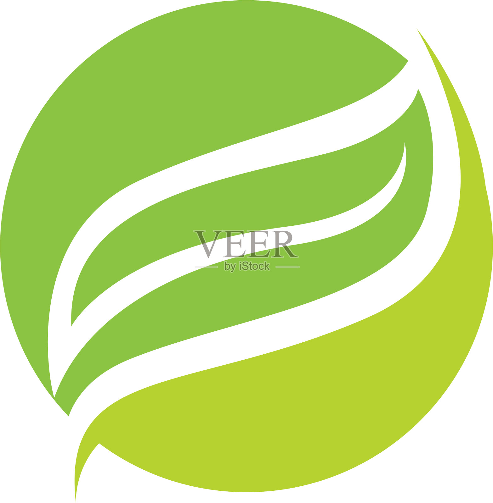 标志绿色树叶生态设计元素图片