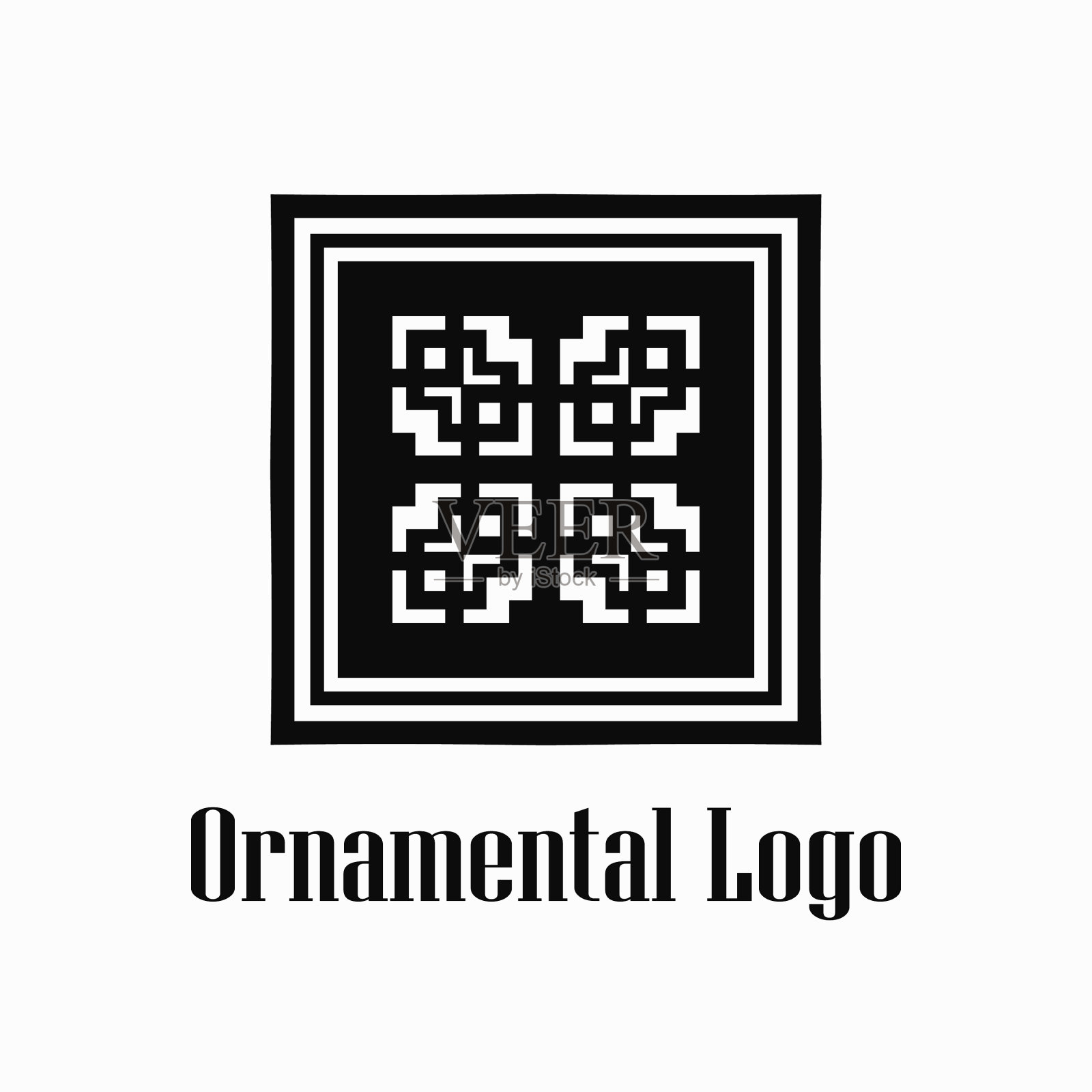 装饰艺术复古标志插画图片素材