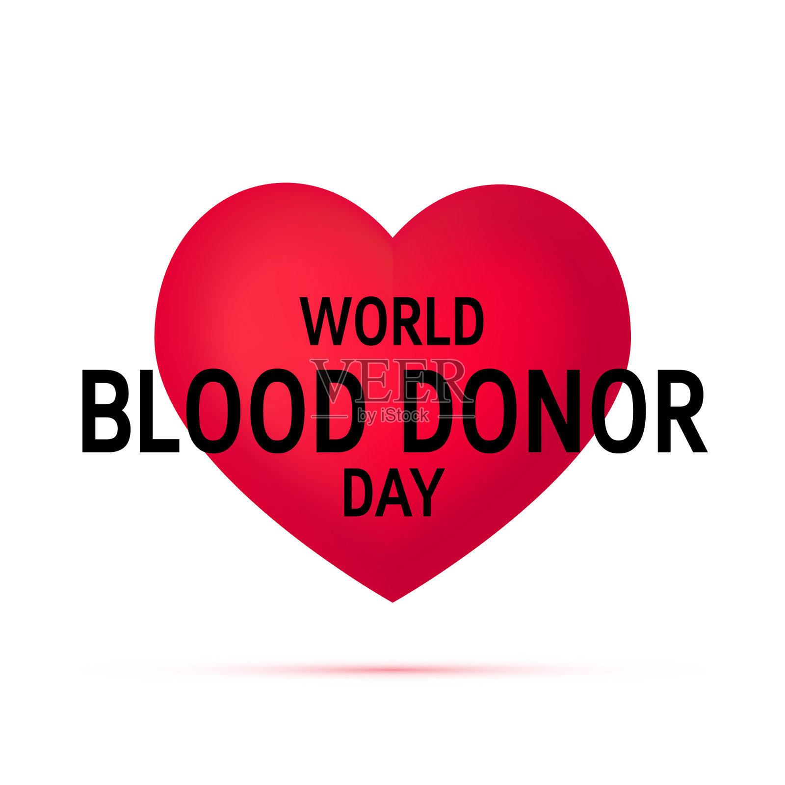 世界献血日的平面风格设计元素图片