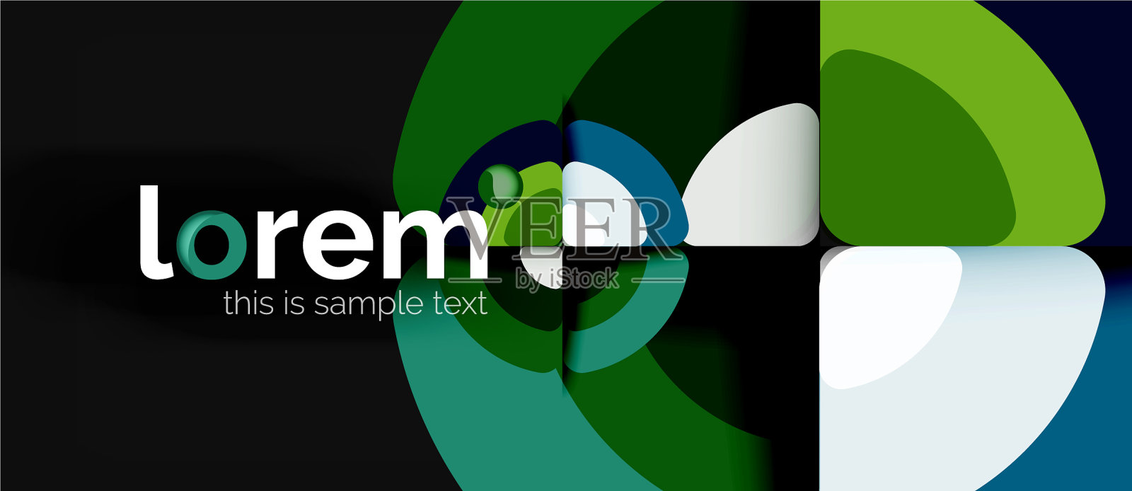 圆和三角形的几何抽象插画图片素材