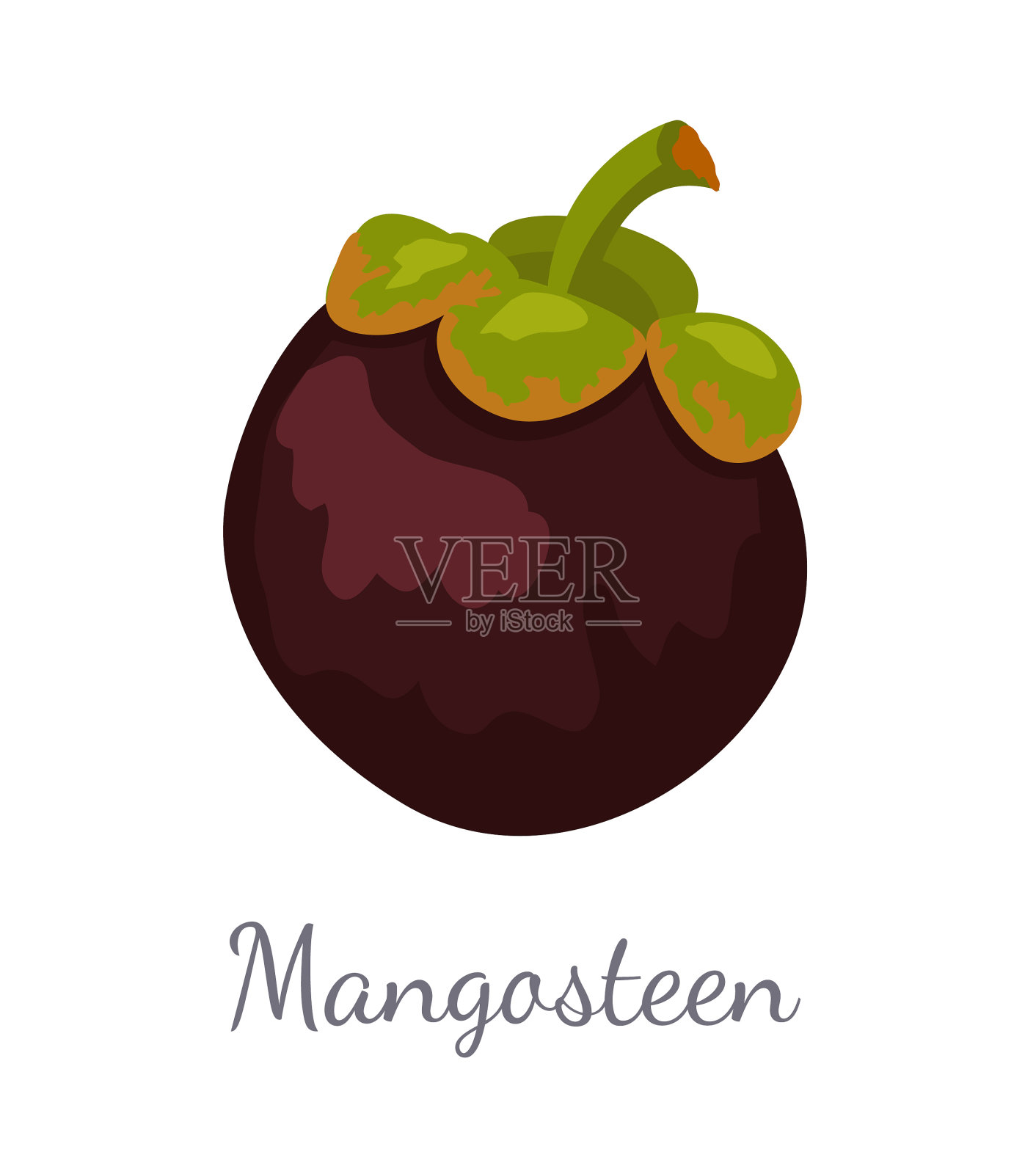 紫山竹是奇异多汁的水果图标设计元素图片