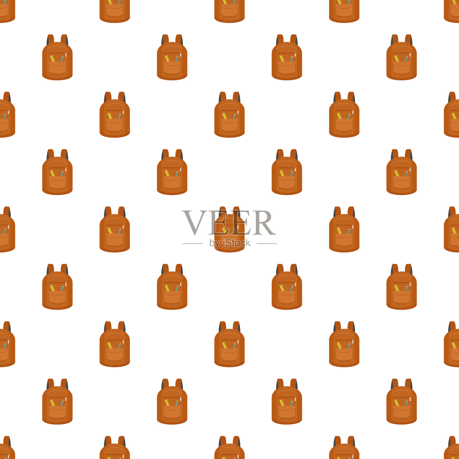 大学背包图案无缝插画图片素材