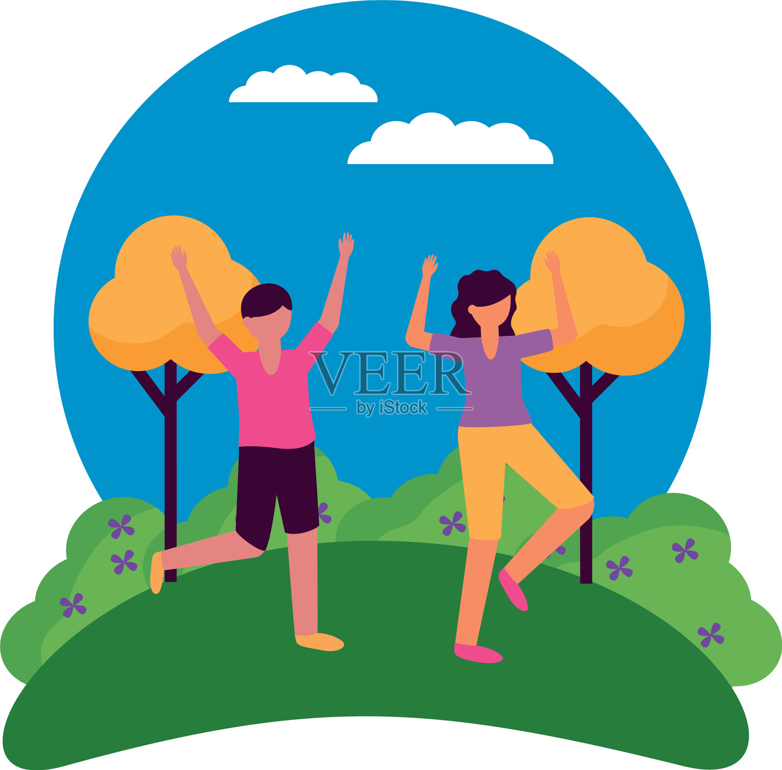 女人和男人的头像设计设计元素图片